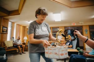 helpful volunteer at respite care